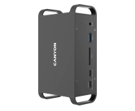 CANYON Stacja dokująca DS-95 2*4K UHD 14 w 1 USB-C Szara - 1333257 - zdjęcie 3